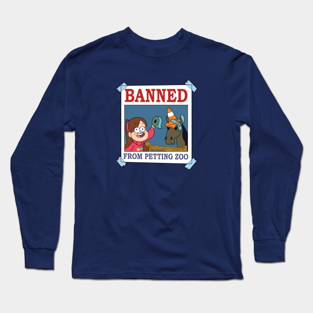 Banned From Petting Zoo Long Sleeve T-Shirt by RobotGhost